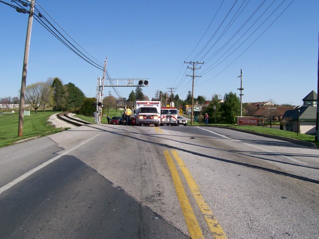 Head-on collision on Rt 30 at the rail road tracks. April 22, 2007